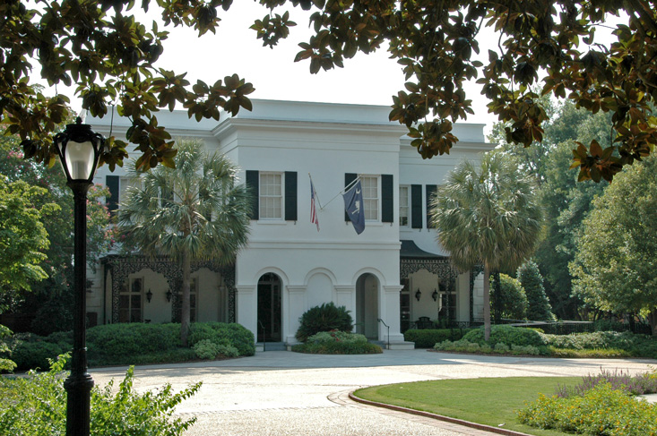 View of the front of the Governor's Mansion