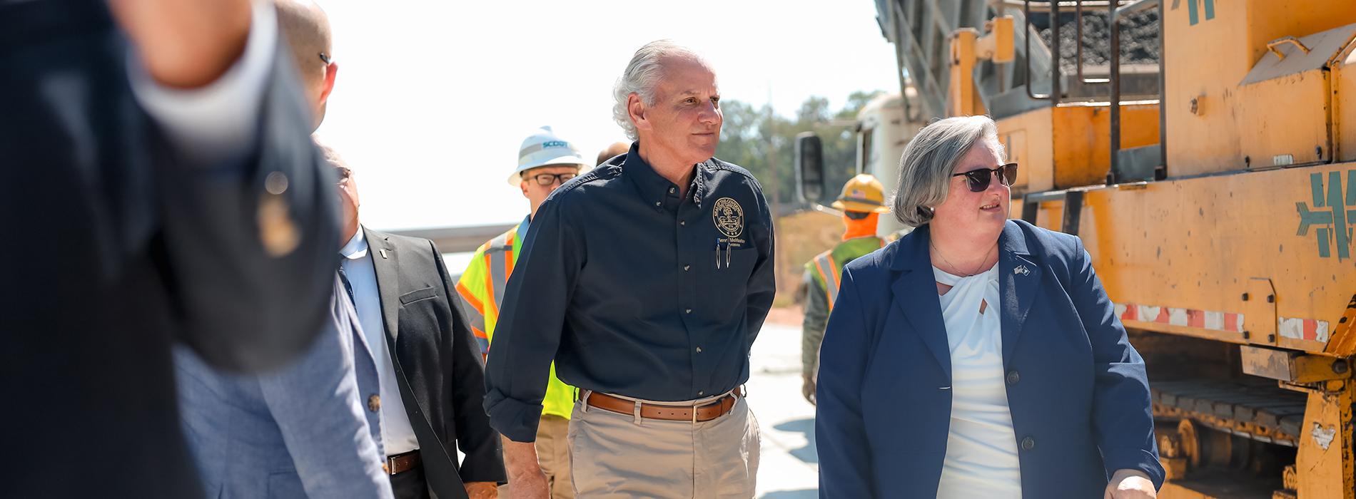 Governor McMaster visit I-26 widening project. 